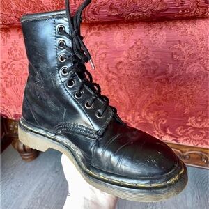 Made in England Dr. Martens Black Leather Boots